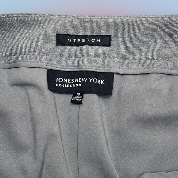 JONES NEW YORK Women’s 10 Gray Stretch Dress Pant - Picture 4 of 4